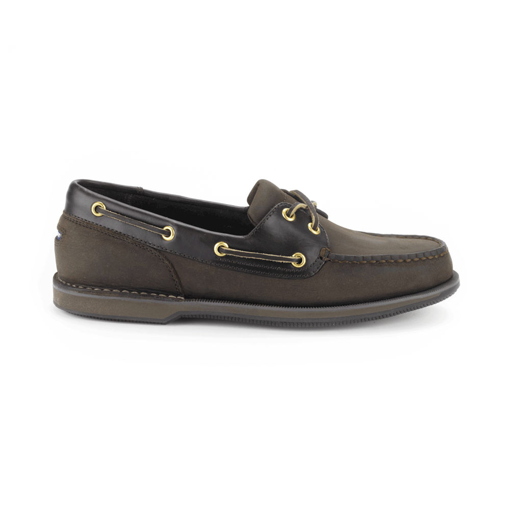 Rockport Mens Boat Shoes Dark Brown - Perth - UK 256-KTSWIU